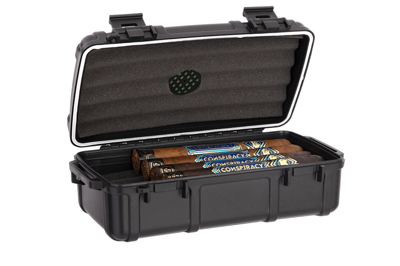 Cigar Caddy 10-Count Cigar Case Black