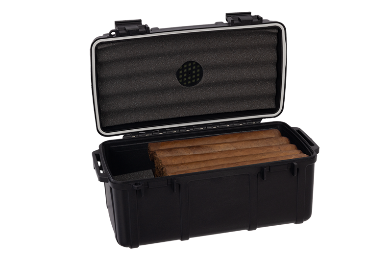 Cigar Caddy 15-Count Cigar Case Black