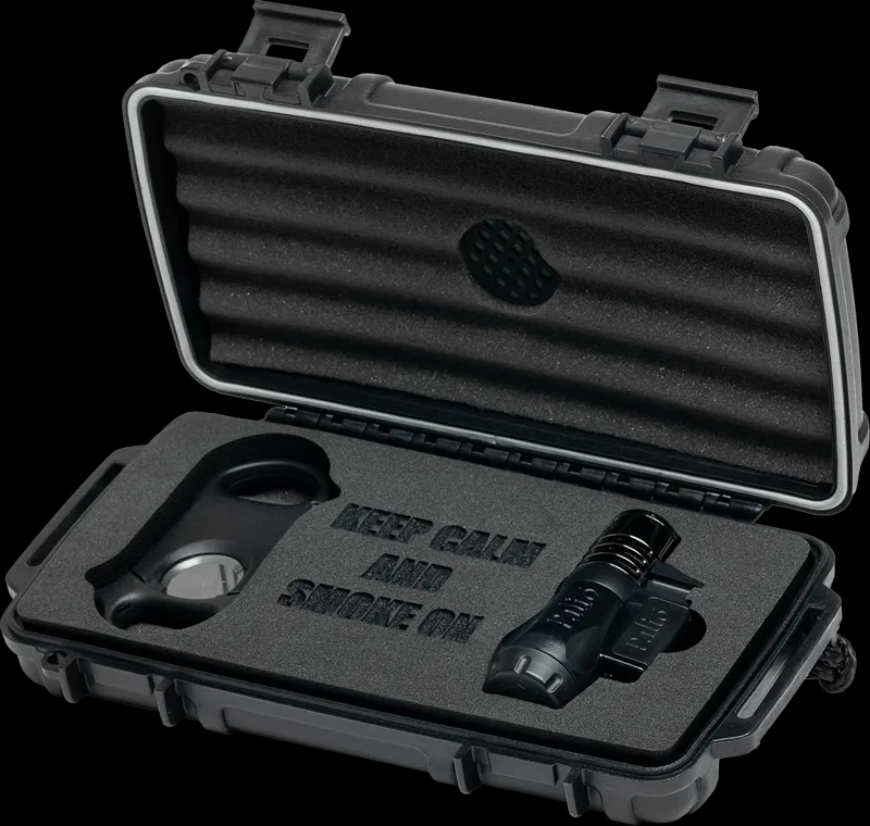Cigar Caddy Essentials Gift Set Black