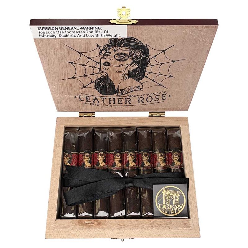 Deadwood Tobacco Leather Rose by Drew Estate Petite Corona (bx/24)