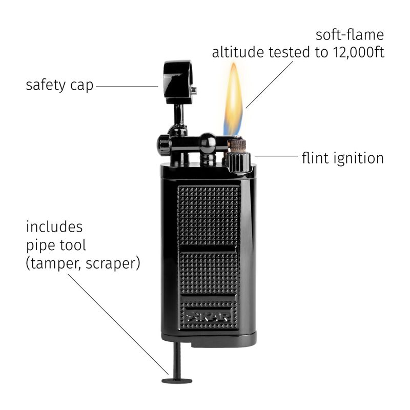 Xikar Pipeline Lighter - Black & Gold