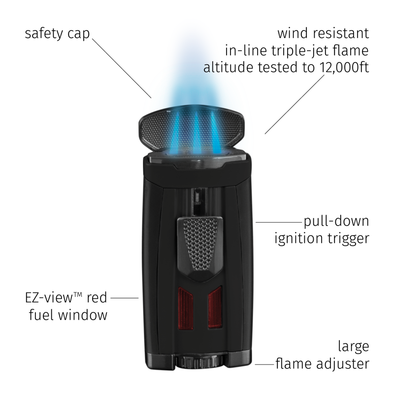 XIKAR HP3 Lighter Matte Black