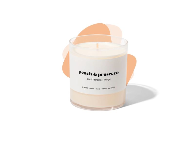 Peach & Prosecco Soy Candle