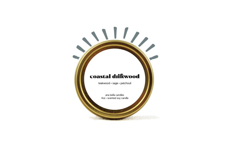 Coastal Driftwood Soy Candle Tin