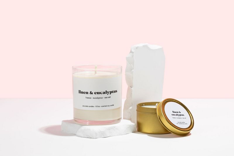 Linen & Eucalyptus Soy Candle