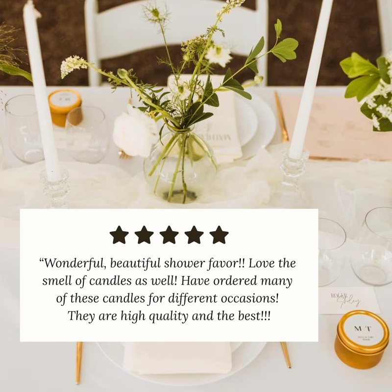 Lemon Theme Bridal Shower Candle Favors | Amalfi Coast