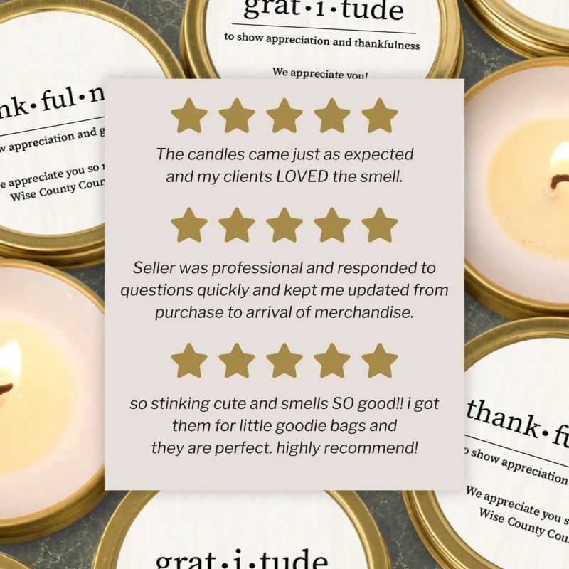 Gratitude Bulk Candle Gifts
