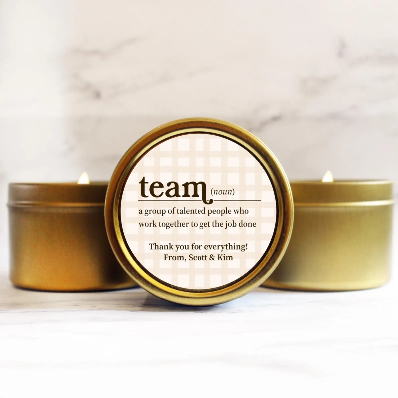Gingham Team Bulk Candle Gifts