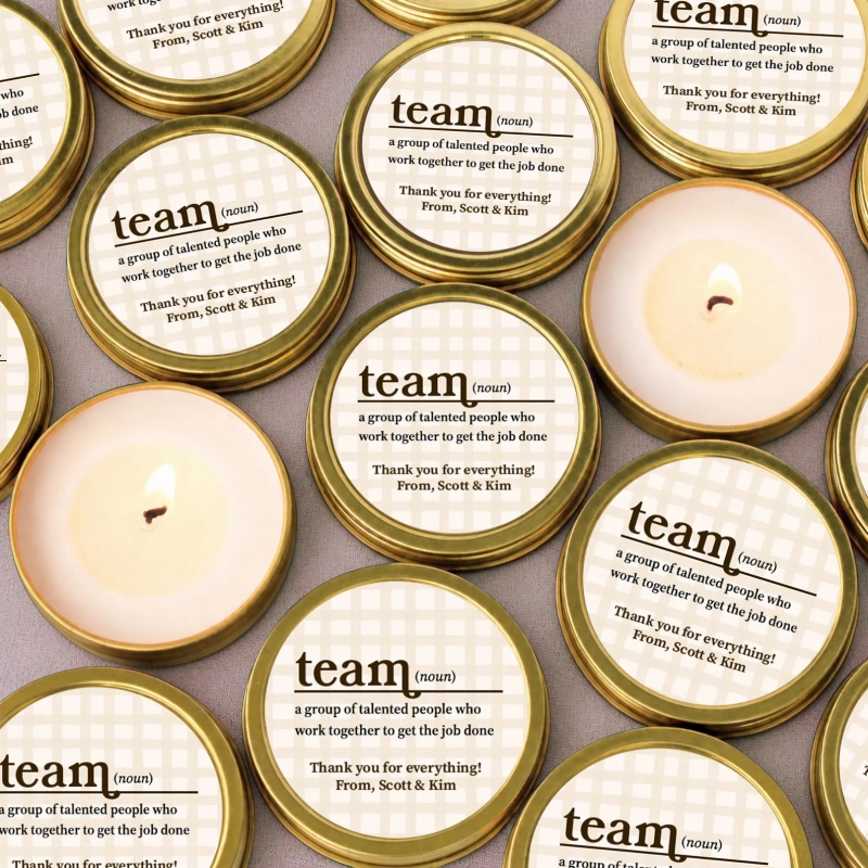 Gingham Team Bulk Candle Gifts