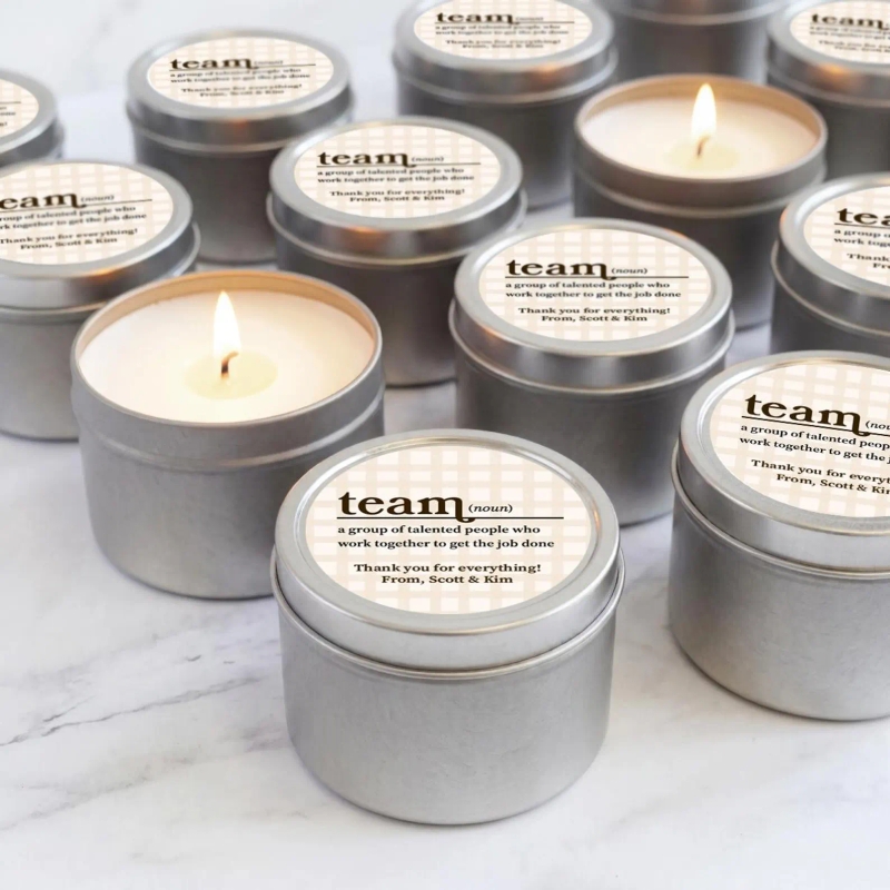 Gingham Team Bulk Candle Gifts