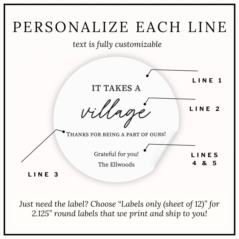 It Takes a Village Bulk Candle Gifts