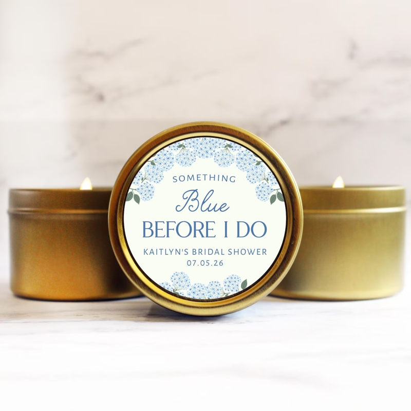 Something Blue Before I Do Bridal Shower Favor Candles