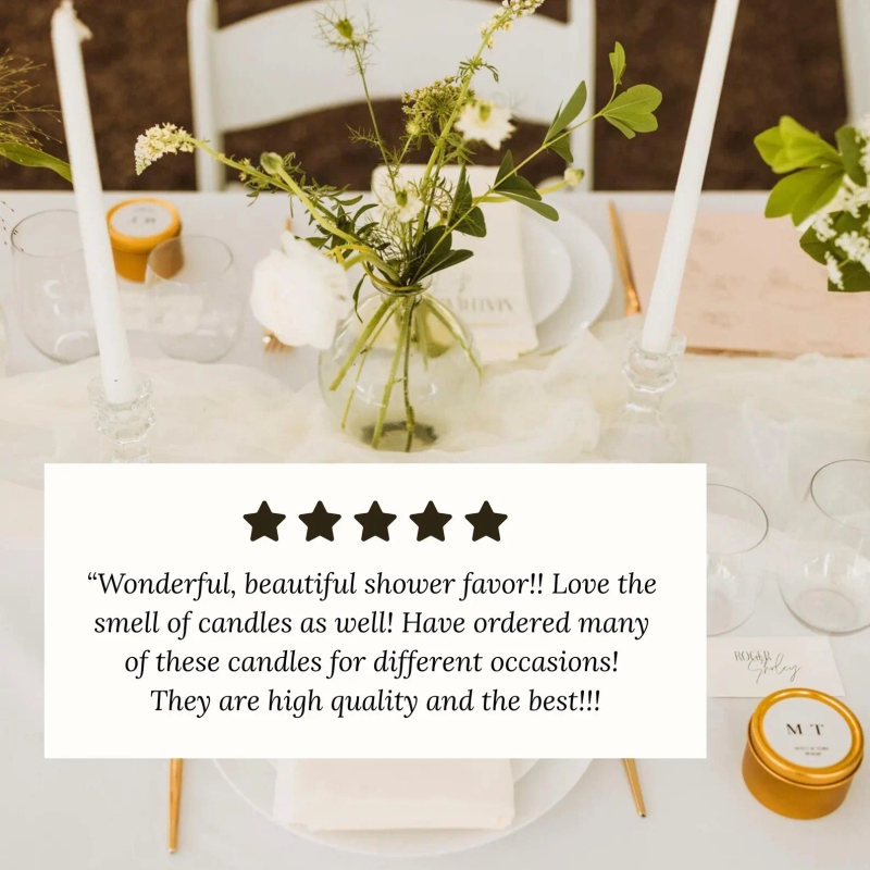 Cafe Bridal Shower Candle Coffee Theme Favor