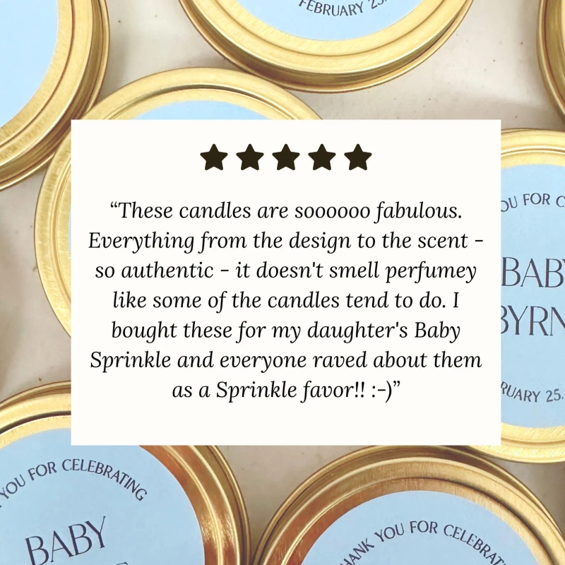 Baby Shower Favor Candle Personalized Soda Pop Theme