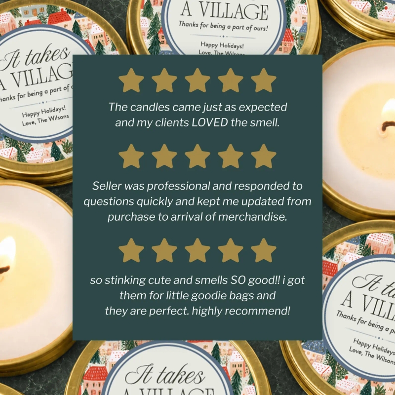 Holiday Village Bulk Candle Gifts