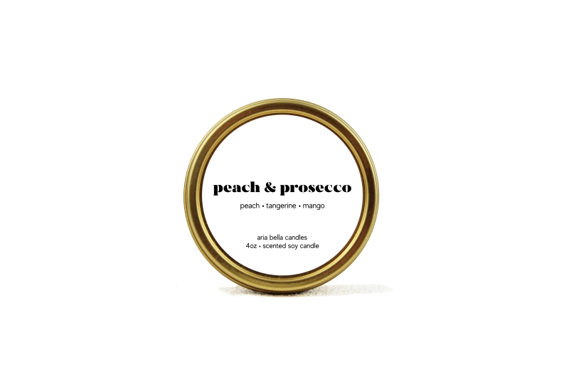 Peach & Prosecco Candle Tin