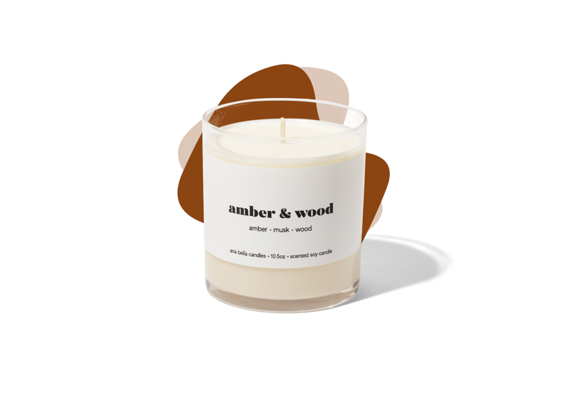 Amber & Wood Soy Candle