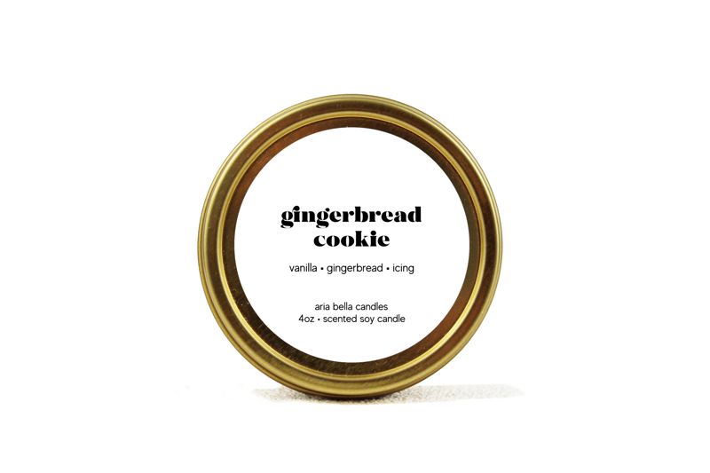 Gingerbread Cookie Candle  Tin