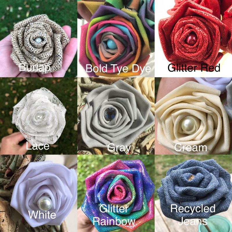 Single Fabric Rose with Stick Stem, Build Your Own Bouquet, Custom Flower Bouquet, Custom Rose Bouquet, Gift for Her, Mothers Day Flower