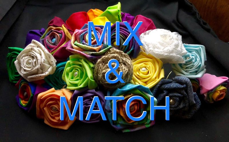 Single Fabric Rose with Stick Stem, Build Your Own Bouquet, Custom Flower Bouquet, Custom Rose Bouquet, Gift for Her, Mothers Day Flower