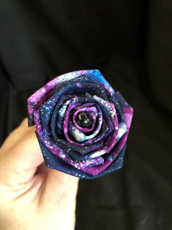Galaxy Print Cotton Roses with Stems, Galaxy Gift, Space Lover, Galaxy Roses, Cotton Roses, Cotton Anniversary, Second Anniversary, For Her