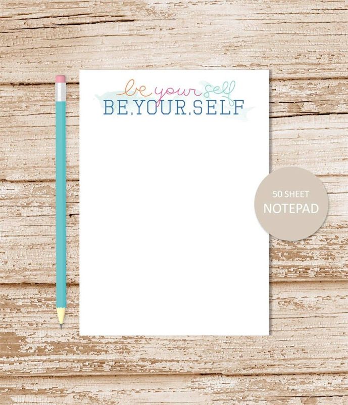 Be Your Self Motivational Notepad