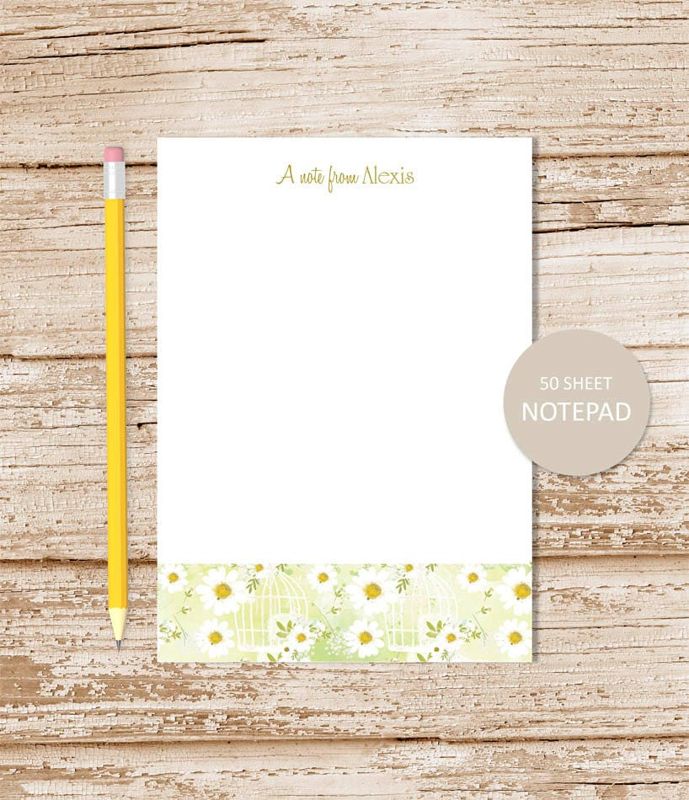 Camomile Daisy Border Notepad