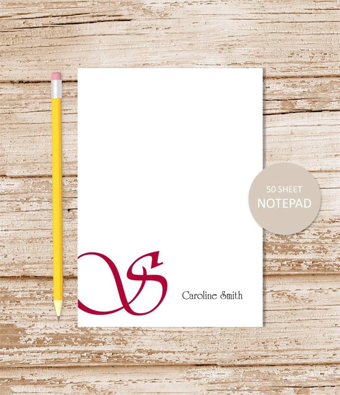 Monogram Initial Notepad
