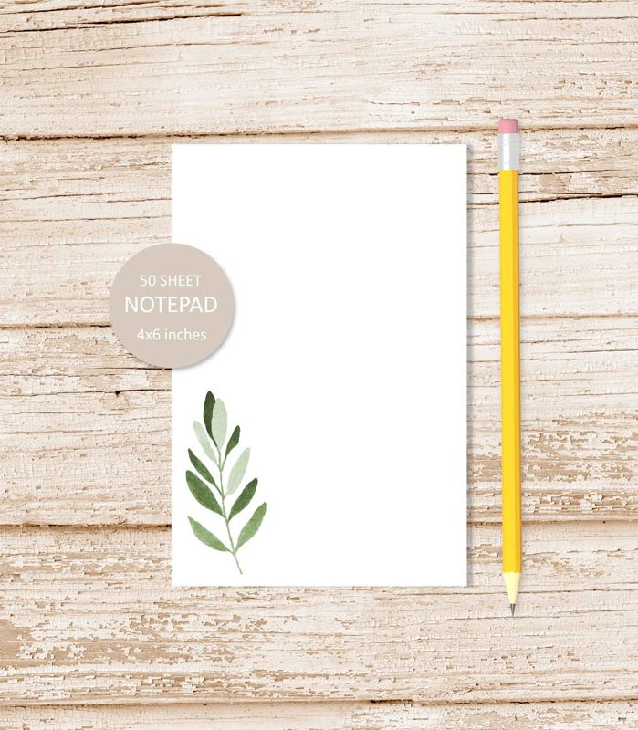 olive leaf notepad . watercolor olive leaf note pad . leaves, nature stationery . stationary . garden | 4x6 inches