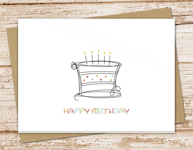 birthday card set . birthday cake, candles . happy birthday cards . folded cards