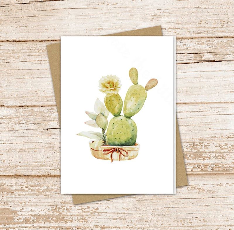 cactus card set .  watercolor floral cacti note cards . nature. blank note cards . plant notecards . folded stationery . stationary set