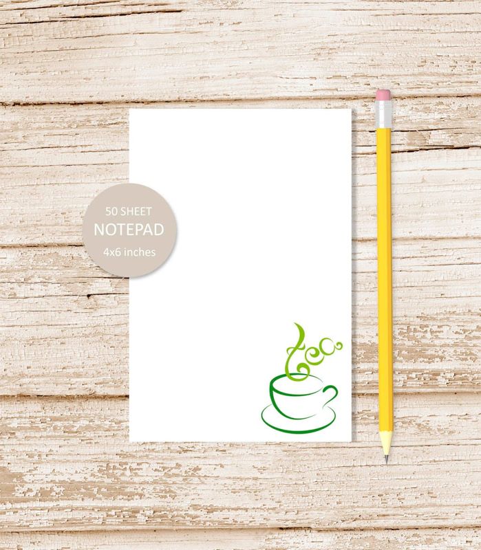 tea notepad . tea lover note pad . tea cup stationery . stationary . | 4x6 inches