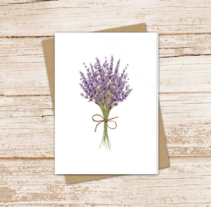 lavender card set .  watercolor flowers note cards . floral, nature, botanical . blank note cards . folded stationery . stationary set