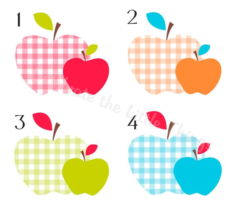 apple personalized note cards . notecards . gingham, plaid apple . teacher stationery . folded stationary cards . teacher gift . set of 10