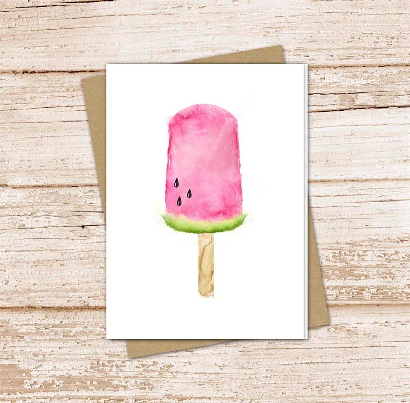 Watermelon Popsicle Card Set