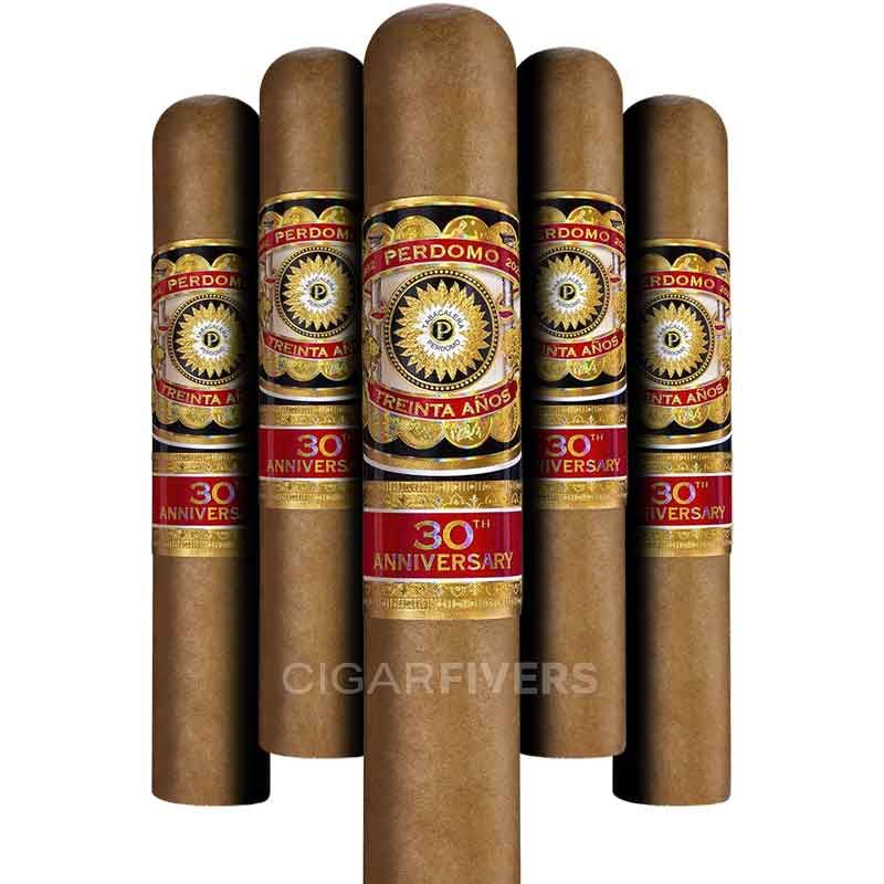 Perdomo 30th Anniversary Box-Pressed Connecticut Robusto (pk/5)