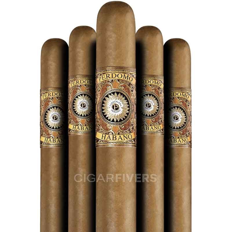 Perdomo Habano Bourbon Barrel-Aged Connecticut Churchill (pk/5)