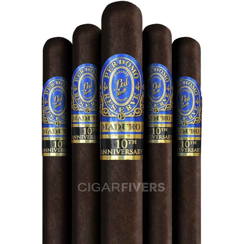 Perdomo Reserve 10th Anniversary Box-Pressed Maduro Churchill (pk/5)