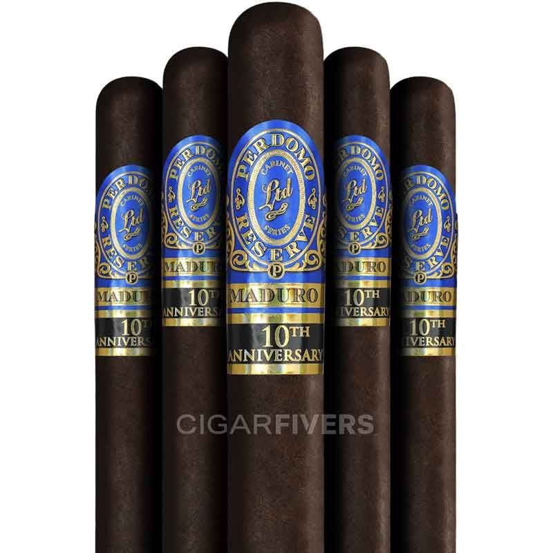 Perdomo Reserve 10th Anniversary Box-Pressed Maduro Epicure (pk/5)