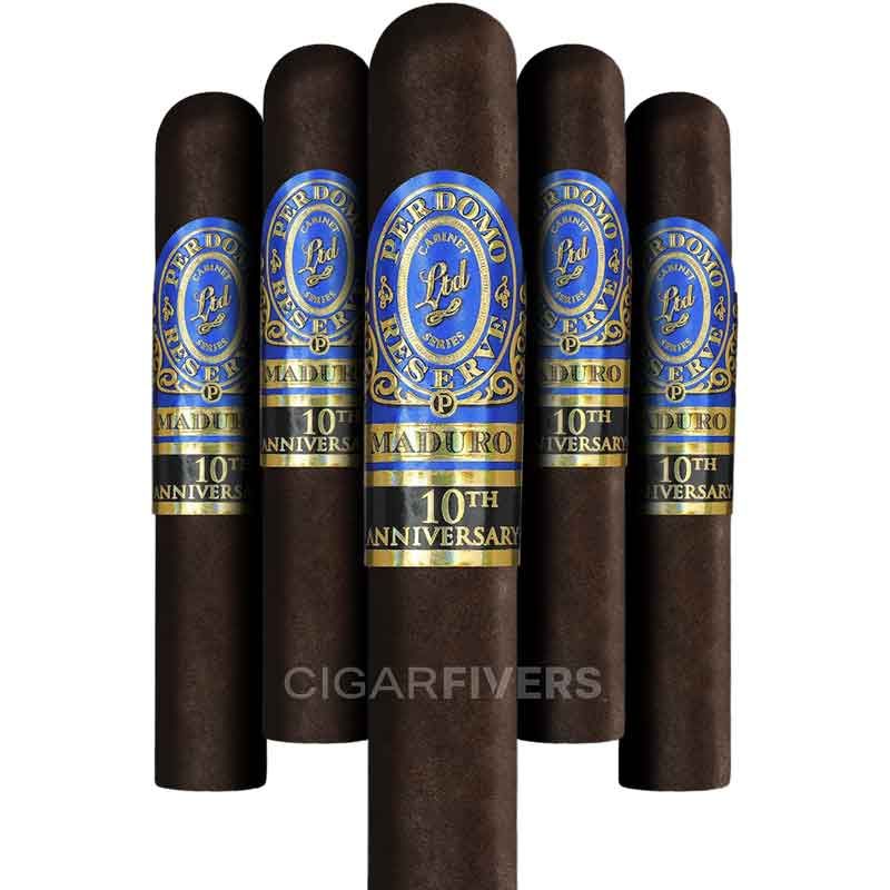 Perdomo Reserve 10th Anniversary Box-Pressed Maduro Robusto (pk/5)