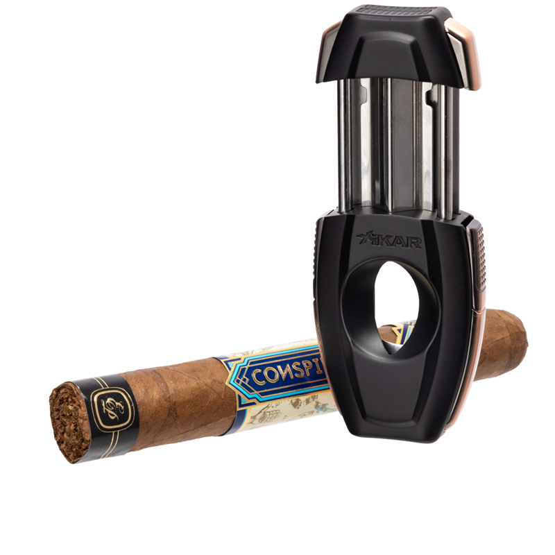 XIKAR® Flip Dual Cigar Cutter Black & Bronze