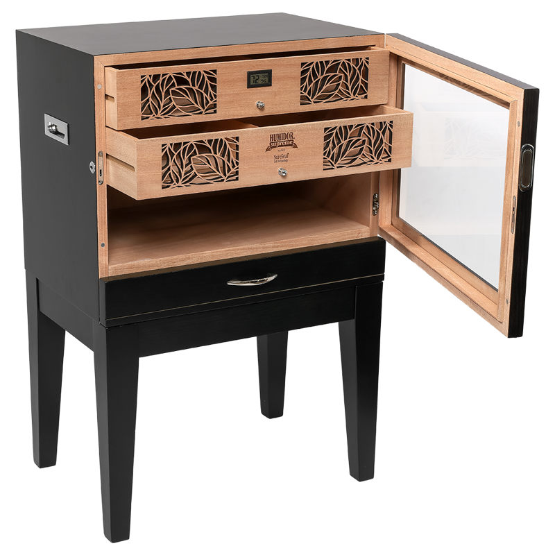 Humidor Supreme® Balthazar II End Table Humidor Black Oak