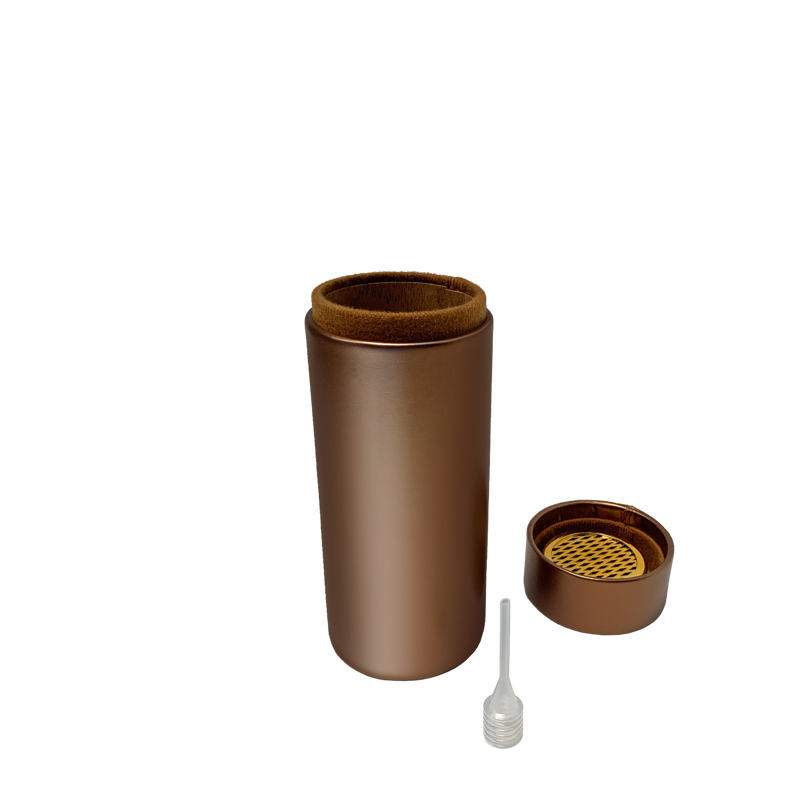 Leather Humidor Tube Black TRAVEL