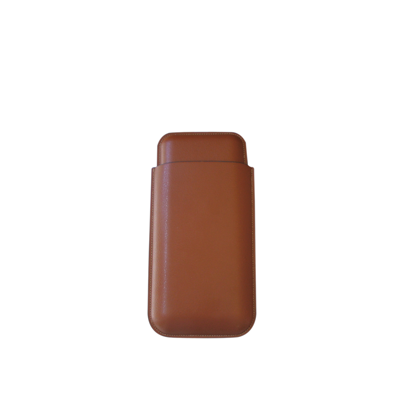 Three-Cigar Leather Case Black 2 FINGER