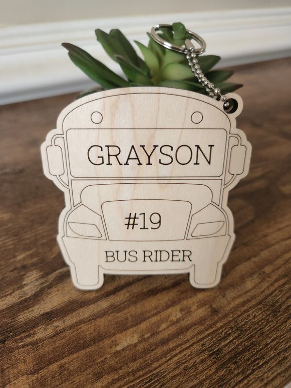 Personalized School Bus Rider Tag