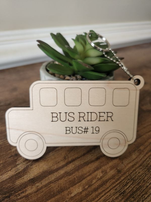 Personalized School Bus Rider Tag