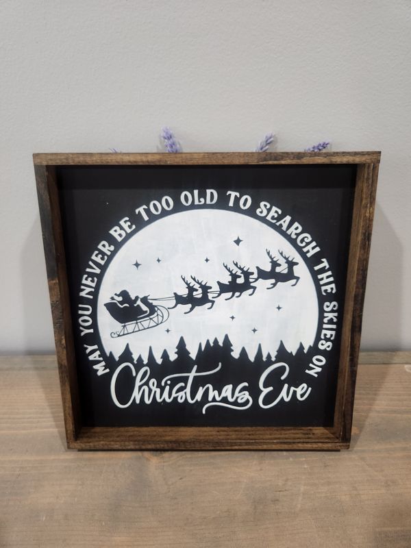SEARCH THE SKIES 10X10 BLACK BASE SIGN