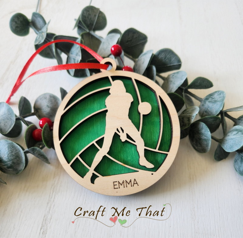 Personalized Volleyball Ornament
