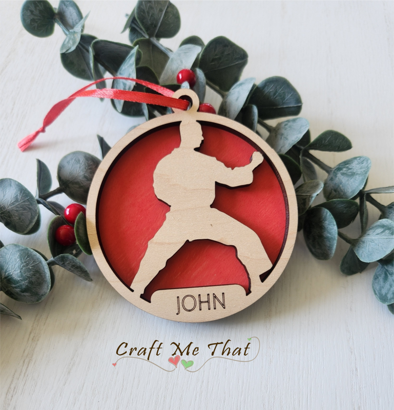 Personalized Karate Ornament