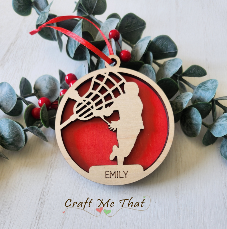 Personalized Lacrosse Ornament